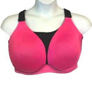 Livi Lane Bryant Sports Bra Active High Impact Moisture Wicking Pink Black 50DD